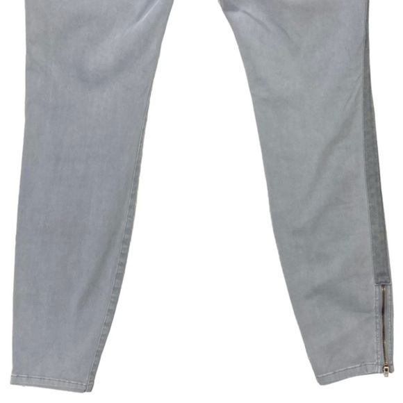 Vineyard Vines Pants Womens Size 10 Grey  Blue Stretch Zipper Hem Moto High Rise - Picture 5 of 10